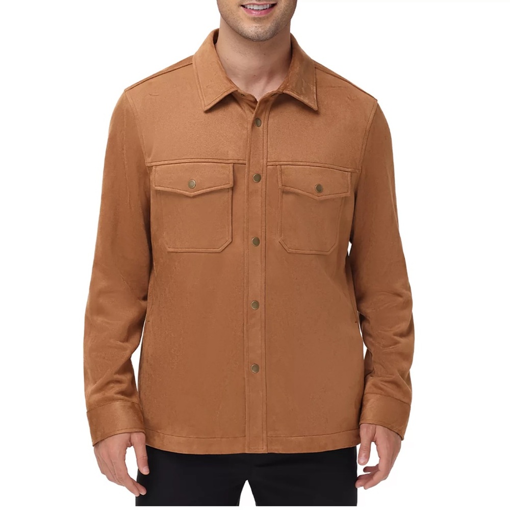 Frye Men's Faux Suede Shirt Jacket size Large
